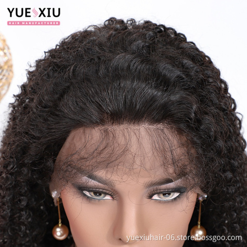 13*4 Lace Front Wig With Baby Hair Brazilian Virgin Human Hair Wigs With Bangs Kinky Curly